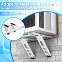 No-Drill Window AC Bracket, Heavy Duty Adjustable Air Conditioner Support for Single & Double Hung Windows, Fits 5,00024,000 BTU Units, Holds 220lbs, Easy Tool-Free Installation, Renter Friendly