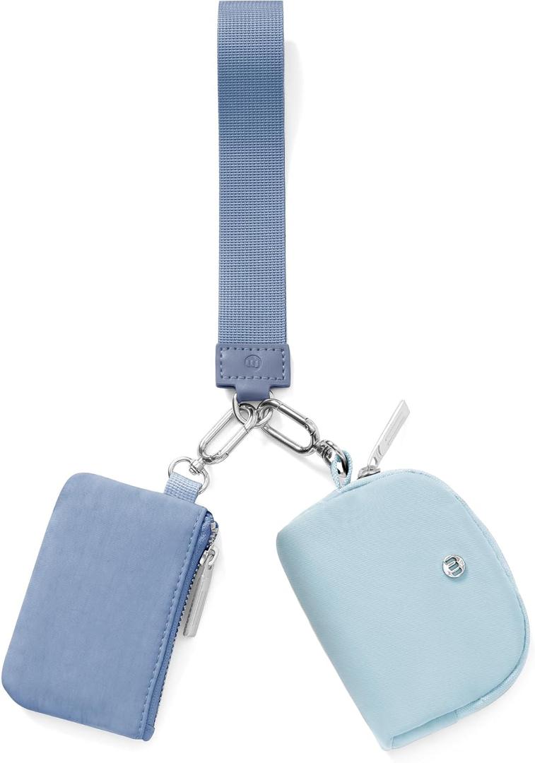 Mum's Memory Mini Zip Around Wristlet Wallets for Women -KeyChain Wallet with Detachable Dual Pouch Wristlet -Key Chain Coin Purse Small Wallets
