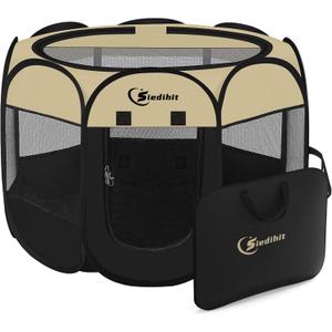 Siedihit Dog Cat Playpen, Medium Puppy Pet Playpen, Dog Crate Tent Cage