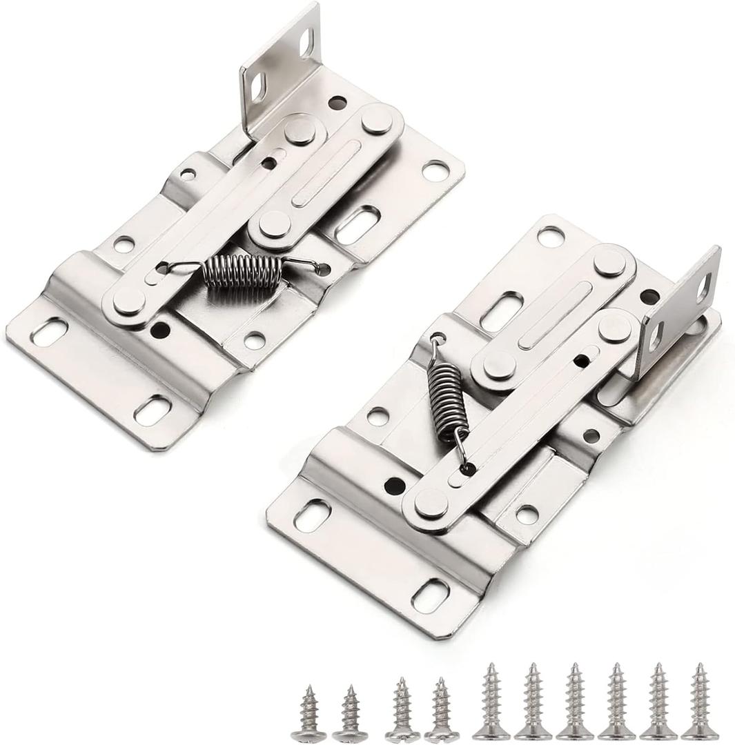 Chibery 4 Pack Tip Out Tray Hinges, Scissor Hinges for Kitchen Sink or Bathroom Cabinet Organizer, Sink Front Drawer, Compatible Both Face Frame  Frameless - Nickel Plated Steel