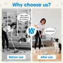 Dafunaiga Pet Hair Remover with Extended Long Handle - Electrostatic Pet Hair Removal Tool for Dog & Cat Hair on Couch, Carpet, Furniture, Car Seats