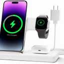 Wireless Charger Stand Charging Station: 3 in 1 Charger Stand Multiple Devices for Apple - iPhone 17 16e 16 15 14 Pro Max 13 12 - Watch 11 10 9 8 7 6 5 4 3 2 SE and Ultra Series-Airpods 4 3 Pro, White