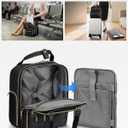 LUGGEX Underseat Carry On Luggage with Wheels, UDK Stylish Lightweight Under Seat Luggage, Soft Sided Personal Item Suitcase for Short Trip (UX-Core, All Black, 16 Inch)