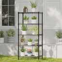 DUMOS 5-Tier Metal Wire Storage Shelves, Adjustable Standing Storage Rack Shelf, Heavy Duty Steel Shelving Unit Organizers for Kitchen Bathroom Pantry Garage, 23.2" Wx13.4 Dx59.8 H, Black