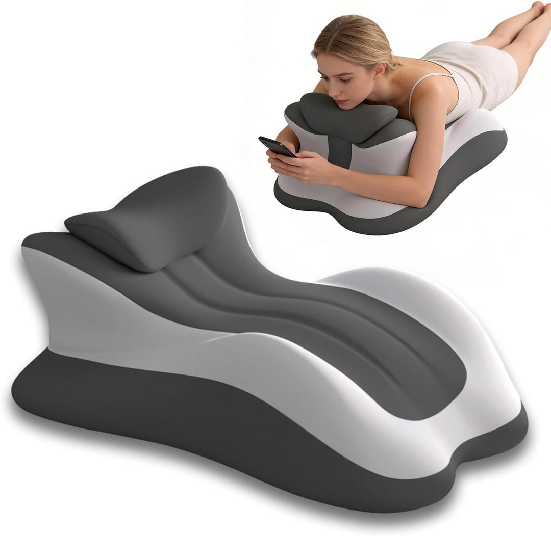 Memory Foam Wedge Pillow, Ergonomic Reading Pillow for Bed, Waist and Neck Support, Quick Rebound & Plush Comfort, Standard