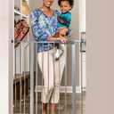 Regalo Easy Step Extra Tall Walk Thru Baby Gate, Bonus Kit, Includes 4-Inch Extension Kit, 1 Pack of Pressure Mount Kit and Wall Mount Kit, Platinum