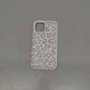 iCoverCase Compatible with iPhone 12/12 Pro Phone Case with Card Holder, Wallet Case for Women Men RFID Blocking PU Leather Case (Gray Leopard)