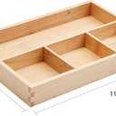 pandapark Wood Organizer Tray,Black Walnut,Desk & Drawer Storage Box (Maple Master)