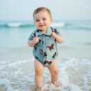 BULINGNA Baby Boy Western Outfit Long Sleeve Button Down Cowboy Wild Ride Romper Shirt Cowgirl Rodeo Gentleman Clothes