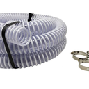 Sealproof 1.5" Pool Filter Pump Connection Hose for Above Ground Pools, 12 FT x 1-1/2 Inch Premium Quality Kinkproof PVC, Made in USA | Cut to Desired Length, Includes 4 Hose Clamps