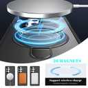 Designed for Samsung Galaxy S25 Ultra Case with Kickstand Compatible with Magnetic Wireless Charging, Shockproof Protective Case, Black