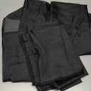 MIULEE Black Sheer Curtains 84 Inches Long, 4 Panels Set, Light Filtering Rod Pocket Voile Halloween Drapes for Living Room and Bedroom, Airy Soft Fabric Window Treatments, 42 x 84 Inches