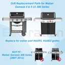 66095 18.75" Grill Grates for Weber GS4 Genesis II 300 and Genesis II LX 300 Series, for Weber Genesis 2 Grill Parts Genesis ii E-310 ii E-315 Grill Grates Replacement Parts for Weber 66802, 18 3/4" x 13 1/4"CI