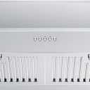 FIREGAS Range Hood Insert 30 inch, Built-in Kitchen Hood with 600 CFM, Ducted/Ductless Convertible Kitchen Vent Hood, Stainless Steel Stove Hood with Push Button, Baffle Filters and Charcoal Filters