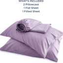 Bedsure Queen Sheet Set, Rayon Derived from Bamboo, Cooling Sheets, PureWoven, Breathable & Soft, Deep Pocket Up to 16 Inches, Hotel Luxury Silky Bedding for Hot Sleepers, Lilac