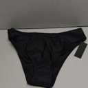 Tempt Me Women Mid Waist Bikini Bottoms - Black V Cut Front Swim Bottoms High Cut Cheeky Bathing Suit Bottoms Brazilian Swimsuits 2025 XL