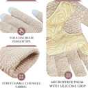 Womens Gloves with Touchscreen Winter Chenille Warm Knit Glove for Cold Weather (Beige)