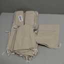 calary 50pcs Double Canvas Drawstring Bag Cotton Pouch Gift Sachet and Muslin and Reusable Tea Bag