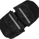 Cycling Frame Front Double Side Bag, Bicycle Bike Cycling Frame Pannier Saddle Front Tube Bag Double Side Pouch for Containing Towel, Sunglasses(Black)