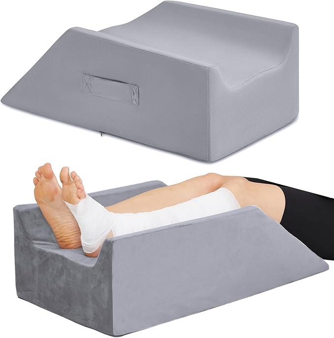 Leg Elevation Pillow,Leg Wedge Pillows for After Surgery,Injury and Rest,Memory Foam Elevating Pillow for Legs Sweeling and Sleeping Blood Circulation,Legs Pain Relief Recovery