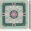 Mahjong Mat, 31.5x31.5 Inch Neoprene Table Mat, Anti-Slip Noise Reduction Waterproof Easy Clean, Shipped Rolled Without Wrinkles, with Rules and Carrying Bag for American Mahjong Tabletop Games