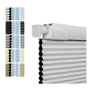 Cordless Blackout Cellular Shades No Drill No Tools Honeycomb Blinds Blackout Noise Reduction, Easy to Install Blinds for All Indoor Windows,White, 34W x 48H