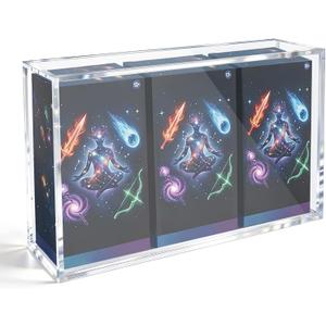 2PCS Clear Acrylic Case for 3 MTG Commander Decks, TCG Display Storage Box