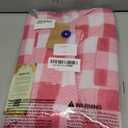 ASENKU Dog Winter Coat, Fleece Doggie Jacket Plaid Reversible Vest Waterproof Windproof Cold Weather Clothes for Small Medium Large Dogs (L, Pink)