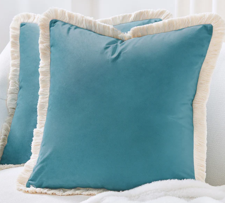 NACAZCOL PILLOW COVERS (2-PACK) - TEAL BLUE 16x16