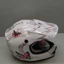 TCMT DOT Youth Kids Dirt Bike Helmet Youth Motocross Helmet Full Face ATV Four Wheeler Motorcycle BMX Helmet for Boys Girls, Off-Road Protective Gear with Goggles Gloves New (Pattern: Pink Butterfly)