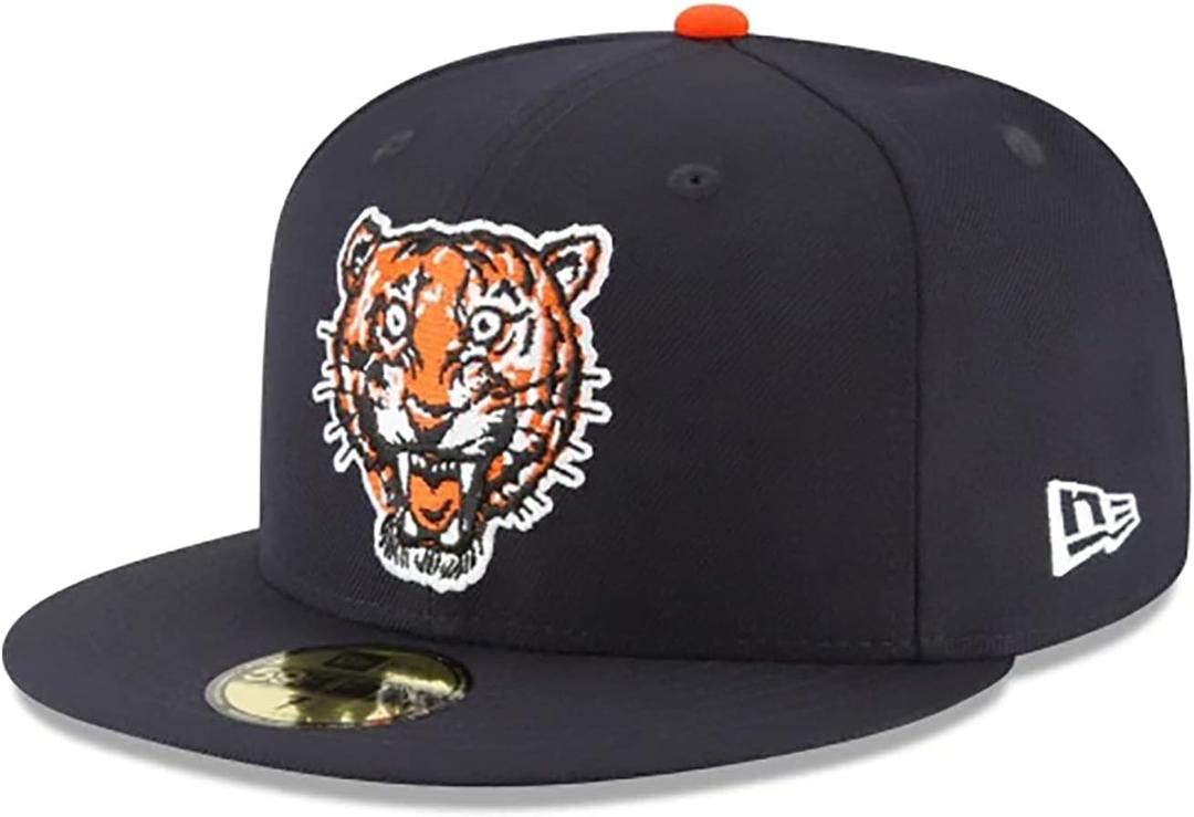 New Era MLB 59FIFTY Cooperstown Authentic Collection Fitted On Field Game Cap Hat (7 7/8, Detroit Tigers Navy Cooperstown)
