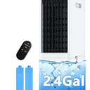 Windowless Air Conditioner w/ 4 Modes & 3 Speeds, Waterless Alert, 2.4-Gal Tank for 20H Cooling, 12H Timer, 20FT Remote, 70° Auto Swing Evaporative Air Cooler, Portable AC Unit for Bedroom