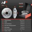 A-Premium 12.00 inch (304.70mm) Front Drilled and Slotted Disc Brake Rotors + Ceramic Pads Kit Compatible with Cadillac, Chevy & GMC Models - Escalade, Avalanche, Express, Silverado, Suburban, Tahoe