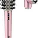 Fentgo 2 in 1 Hair Dryer Brush, 110,000 RPM High-Speed Blow Dryer Brush for Fast Drying, Curling, Volumizing & Straightening, Hot Air Brush with Negative Ion for Frizz-Free Styling (Purple)