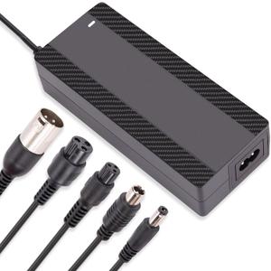 54.6V 1.6A Electric Scooter Charger for 48V Lithium Battery, 5-in-1 Plug Smart Ebike Charger Compatible with Jetson, Gotrax, Razor,Segway, Swagtron, Hiboy, Lectric XP and More