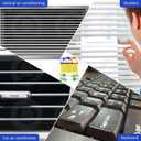 4Pcs Window Venetian Blind Cleaner Duster Tool,Washable 7 Fingers Dusting Cleaner and Air Vent Cleaner,Shutter Brush,Blinds Air Conditioner Keyboard Fan Duster Dirt Housekeeping Tool