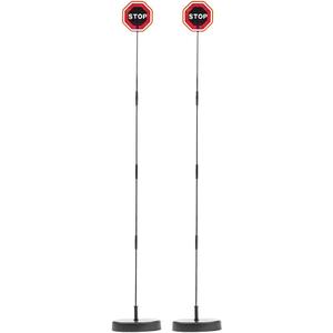 Usa Inc (Set of 2) Smart Parking LED Garage Flashing Warning Stop Sign - Bumper Sensor,Red