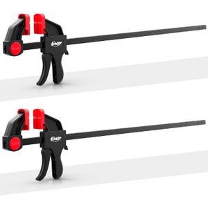 24" Bar Clamps for Woodworking, Medium 170 lbs One-Handed Spreader/Clamp, Light-Duty Quick-Clamp F Wood Clamps Set for Hand Wood Working Crafts Grip Gluing - 2 Pack