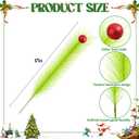 2 x 12 Pcs Green Furry Christmas Tree Picks, 17 Inch Christmas Tree Topper Decorations, Red Green Tree Ornaments for Christmas Picks Furry, Suitable for Indoor Christmas Home Wreath Decorations