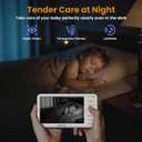 ANMEATE 6 Inch Baby Monitor with Camera and Audio - No WiFi, 48-Hour Battery, Thermal Sensor, Remote Pan/Tilt/Zoom, Two-Way Talk, Lullabies&White Noise, 1000ft Range