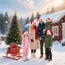 Haomaomao Christmas Hats, Santa Hat for Kids/Baby Unisex Warm Comfort Red Velvet Holiday Xmas Hat for New Year Festive Party (Infant/1pcs)