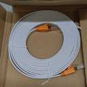 Smolink Ethernet Cable 15 FT, Cat 8 Ethernet Cable 2000Mhz 40Gbps, Internet Cable Professional Flat LAN Cable SFTP Patch Cord with Gold Plated RJ45 Connector for Router Modem, White