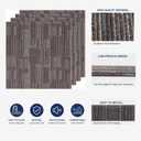 Carpet Floor Tiles 24 x 24 Commercial Carpet Squares 18 Pcs Non-Slip Office Soft Tiles DIY Installation for Living Room Bedroom Study Hotel, Brown