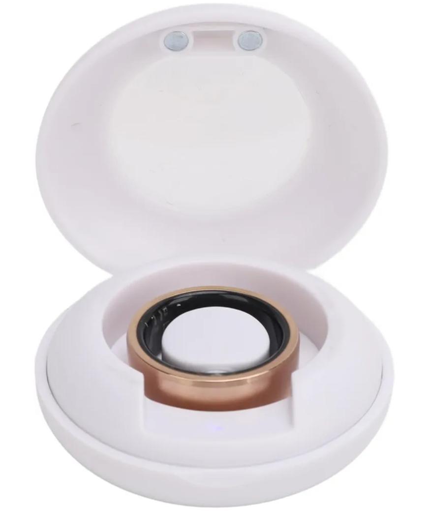 Health Ring Smart Ring, Waterproof Smart Ring Health Tracker with APP and Charging Case, Fitness Tracker Ring Pedometer. size 9