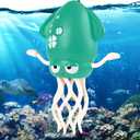 Magic Dancing Octopus Toy, Squid Crawling Toy with LED Light & Music, USB Rechargeable Interactive Baby Toys, Tummy Time Toys for Toddler Boys Girls Birthday (Green)