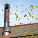 Cone Top Chimney Cap, RoundChimney Cover Cap Outside Roof Fireplace Screen Cover Exterior Stove Pipe Topper (Black, 6in-1)