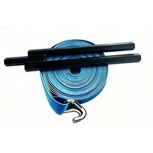 Strap Winder for 1/2 Inch Impact Drill - Heavy Duty Aluminum Ratchet Strap Roller, Cordless Drill Attachment for Flatbed Truck Trailer Winch Straps up to 4 Inch Wide