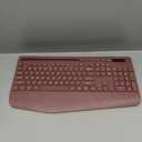 Wireless Keyboard and Mouse Combo - Full-Sized Ergonomic Keyboard with Wrist Rest, Phone Holder, Sleep Mode, Silent 2.4GHz Cordless Keyboard Mouse Combo for Computer, Laptop, PC, Mac, Windows -Trueque (1 PACK, Brick Red)