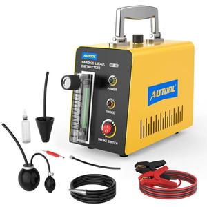 AUTOOL Smoke Machine Automotive Leak Detector,0-0.46PSI Evap Vacuum Smoke Diagnostic Tester, Pipeline Fuel Leakage Detector Compatible with 12V Vehicles