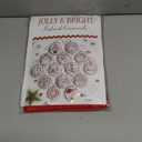 12 Pcs Christmas Embroidery Kit,Hand Embroidered Christmas Ornament Kit,Cross Stitch Kits - DIY Embroidery Kit for Adults Beginners with Easy Instructions(Green)